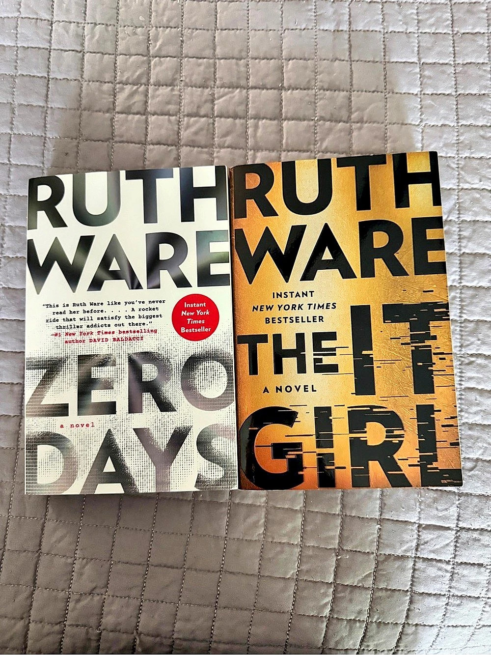 Ruth Ware novel duo: Zero Days and The It Girl Paperback Book Duo